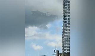 海口街头出现海市蜃楼